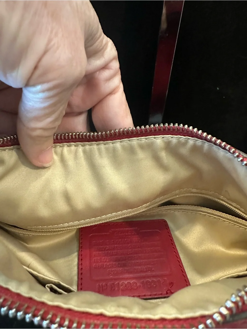 Coach #310 Kristen Woven Leather Shoulder Bag